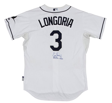 2010 Evan Longoria Game Used and Signed Tampa Bay Rays Home Jersey (MLB Authenticated)